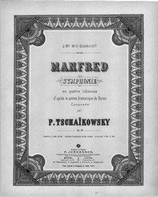 Manfred-Sinfonie, TH 28 Op.58: Für zwei Klaviere, vierhändig by Pjotr Tschaikowski