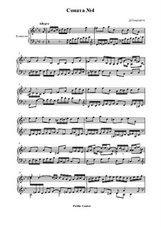 Sonate Nr.4 in c-Moll, K.158 L.4 P.123: Für Cembalo by Domenico Scarlatti