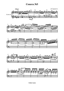 Sonate Nr.5 in C-Dur, K.406 L.5 P.436: Für Cembalo by Domenico Scarlatti