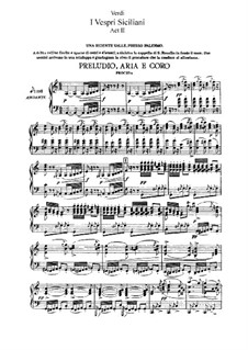 Die sizilianische Vesper: Akt II, für Solisten, Chor und Klavier by Giuseppe Verdi