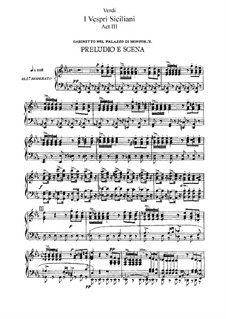 Die sizilianische Vesper: Akt III, für Solisten, Chor und Klavier by Giuseppe Verdi