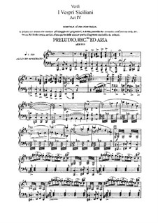 Die sizilianische Vesper: Akt IV, für Solisten, Chor und Klavier by Giuseppe Verdi