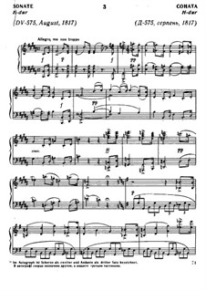 Sonate für Klavier Nr.9 in H-Dur, D.575 Op.147: Für einen Interpreten by Franz Schubert