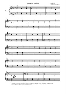 Spanische Romanze: Für Klavier by folklore