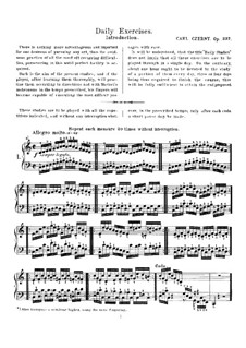 Tägliche Übungen, Op.337: Tägliche Übungen by Carl Czerny