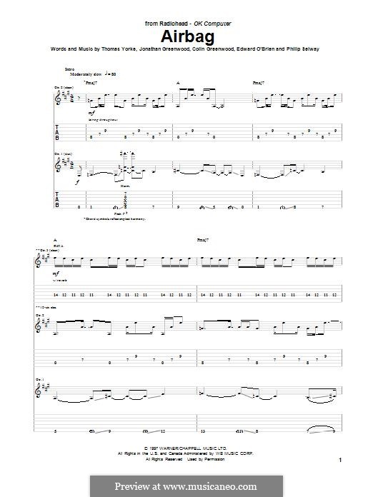 Airbag (Radiohead): Airbag (Radiohead) by Colin Greenwood, Ed O'Brien, Jonny Greenwood, Phil Selway, Thomas Yorke
