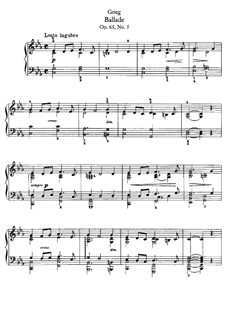 Lyrische Stücke, Op.65: Nr.5 Im Balladenton by Edvard Grieg