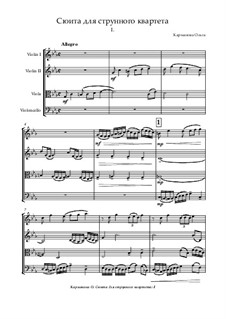 Сюита для струнного квартета в пяти частях: Сюита для струнного квартета в пяти частях by Olga Karmanova