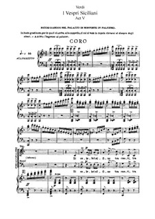 Die sizilianische Vesper: Akt V, für Solisten, Chor und Klavier by Giuseppe Verdi