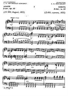 Sonate für Klavier Nr.17 in D-Dur 'Gasteiner', D.850 Op.53: Für einen Interpreten by Franz Schubert