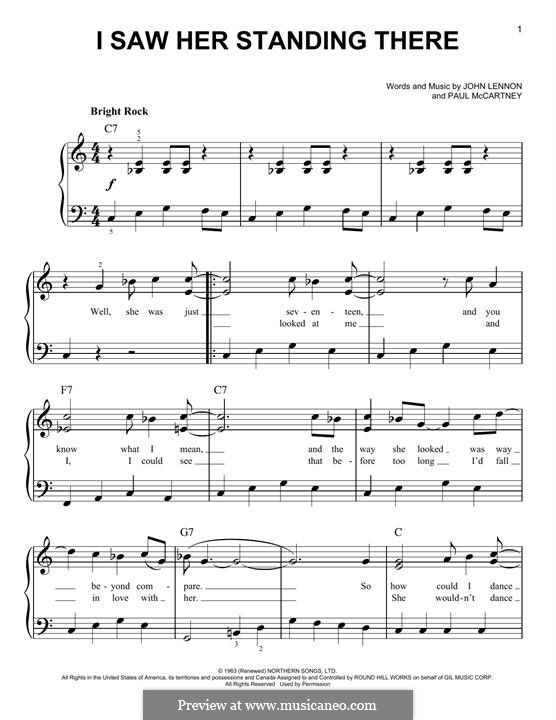 I Saw Her Standing There (The Beatles): Für Klavier by John Lennon, Paul McCartney