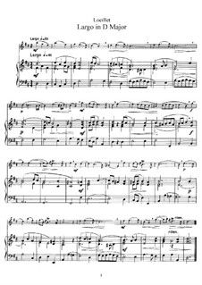 Largo in D-Dur: Für Flöte und Piano by Jean Baptiste Loeillet de Gant