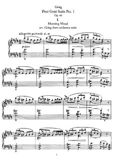 Suite Nr.1, Op.46: Für Klavier by Edvard Grieg