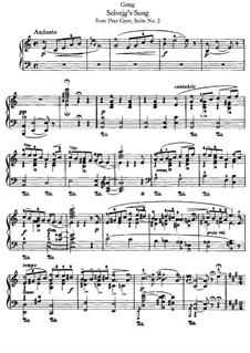 Suite Nr.2. Solvejgs Lied: Für Klavier by Edvard Grieg