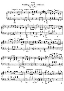 Lyrische Stücke, Op.65: Nr.6 Hochzeitstag auf Troldhaugen by Edvard Grieg