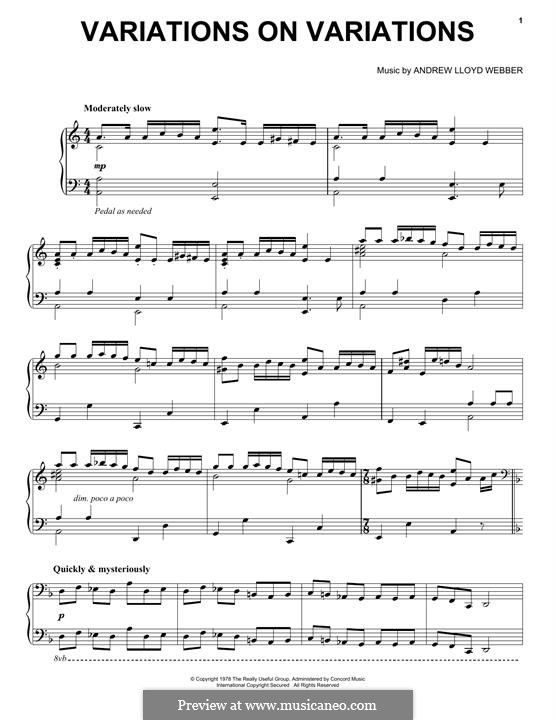 Variations on Variations: Variations on Variations by Andrew Lloyd Webber