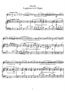 Larghetto in G-Dur für Flüte und Klavier: Larghetto in G-dur by Benedetto Marcello