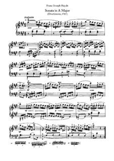 Sonate für Klavier Nr.12 in A-Dur, Hob.XVI/12: Für einen Interpreten by Joseph Haydn