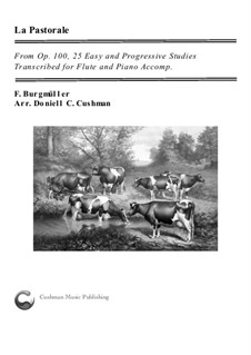 Nr.3 Pastorale: For flute solo and piano by Johann Friedrich Burgmüller