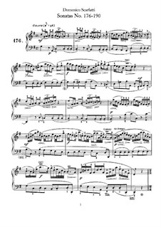 No.104-205: Nr.176-190 by Domenico Scarlatti