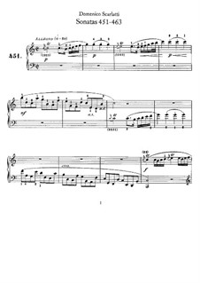 No.409-500: Nr.451-463 by Domenico Scarlatti