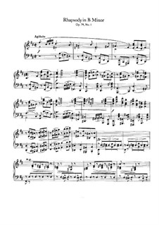 Zwei Rhapsodien, Op.79: Rhapsody No.1 by Johannes Brahms