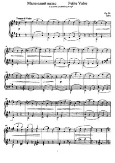 Kleine Walzer, Op.26: Für Klavier by Anatoli Ljadow