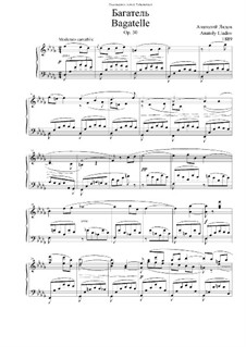 Bagatelle, Op.30: Für Klavier by Anatoli Ljadow