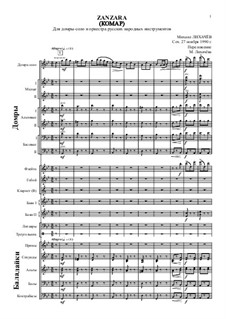 Zanzara: For domra and orchestra of russian folk instruments by Mikhail Likhachov
