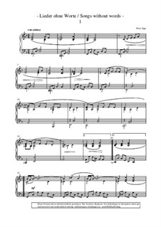 Piano Collection für Entertainer: Album 'Lieder ohne Worte'. Con anima by Peter Epp