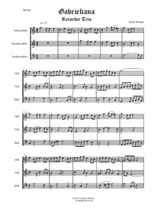 Gabrieliana: For recorder trio by Annie Helman