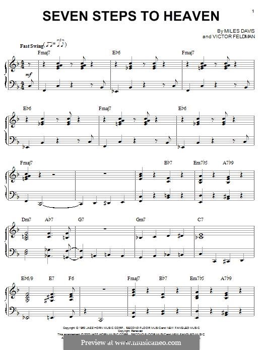Seven Steps To Heaven: Für Stimme und Klavier (oder Gitarre) by Miles Davis