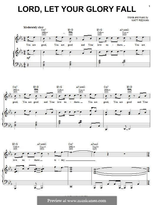 Lord, Let Your Glory Fall: Für Stimme und Klavier (oder Gitarre) by Matt Redman
