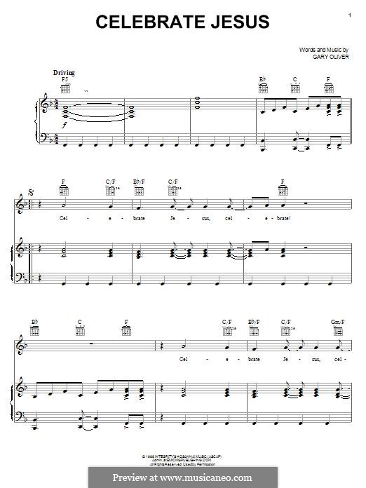 Celebrate Jesus: Für Stimme und Klavier (oder Gitarre) by Gary Oliver