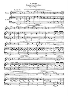 Vierundzwanzig Vokalisen für Sopran, Op.3: Vierundzwanzig Vokalisen für Sopran by Mathilde Marchesi