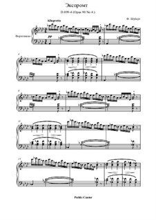 Vier Impromptus für Klavier, D.899 Op.90: Impromptu No.4 by Franz Schubert