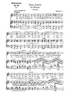 Nr.23 Im Westen: Klavierauszug mit Singstimmen (Deutsch, Französisch) by Robert Schumann