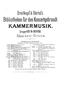 Trio für Klavier, Oboe und Waldhorn, Op.188: Vollpartitur by Carl Reinecke
