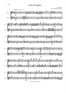 Lily of Laguna: For 2 flutes by Leslie Stuart