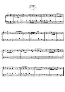 Allegro in B-Dur, K.3: Für Klavier by Wolfgang Amadeus Mozart