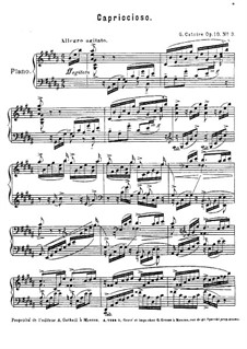 Fünf Stücke für Klavier, Op.10: Nr.3 Capriccioso by Georgy Catoire