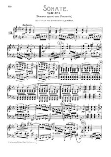 Sonate für Klavier Nr.13 , Op.27 No.1: Für einen Interpreten by Ludwig van Beethoven