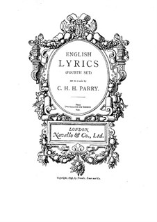 English Lyrics. Book 4: English Lyrics. Book 4 by Charles Hubert Hastings Parry