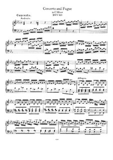 Konzert und Fuge in c-Moll, BWV 909: Für Klavier by Johann Sebastian Bach