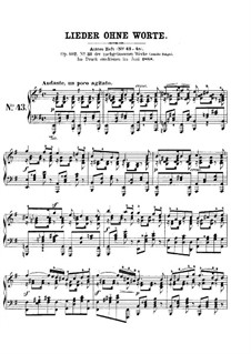 Lieder ohne Worte, Op.102: Vollsammlung by Felix Mendelssohn-Bartholdy