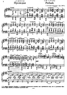 No.2 Prélude: Für Klavier by Sergei Rachmaninoff