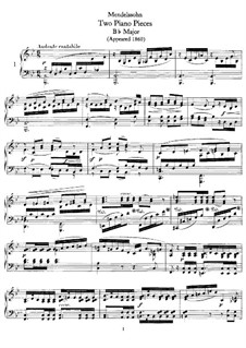 Zwei Klavierstücke: Vollständiger Satz by Felix Mendelssohn-Bartholdy