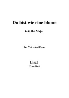 Du bist wie eine Blume, S.287: G flat Major by Franz Liszt