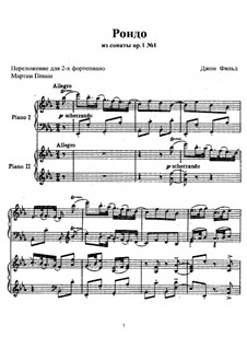 Sonaten für Klavier, H.8 Op.1: Sonate Nr.1 in Es-Dur. Rondo für zwei Klaviere, vierhändig by John Field
