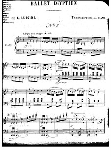 Ballet égyptien, Op.12: Vier Teile, für Klavier by Alexandre Luigini